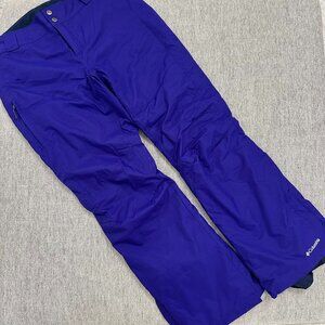 COLUMBIA Women's Waterproof Snow Ski Pants Omni-Tech in Purple Size L Winter